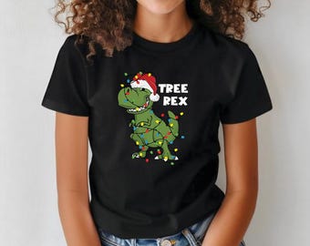 Christmas T-Rex Shirt Xmas for Dinosaur Lovers Tee Holiday Party Tshirt