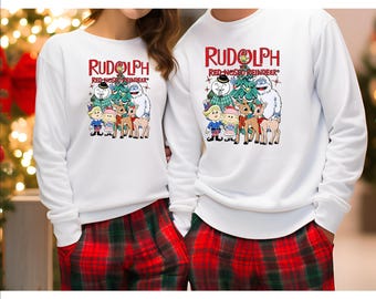 Rudolph The Red Nosed Reindeer Christmas Sweatshirt Vintage Xmas Movie Shirt
