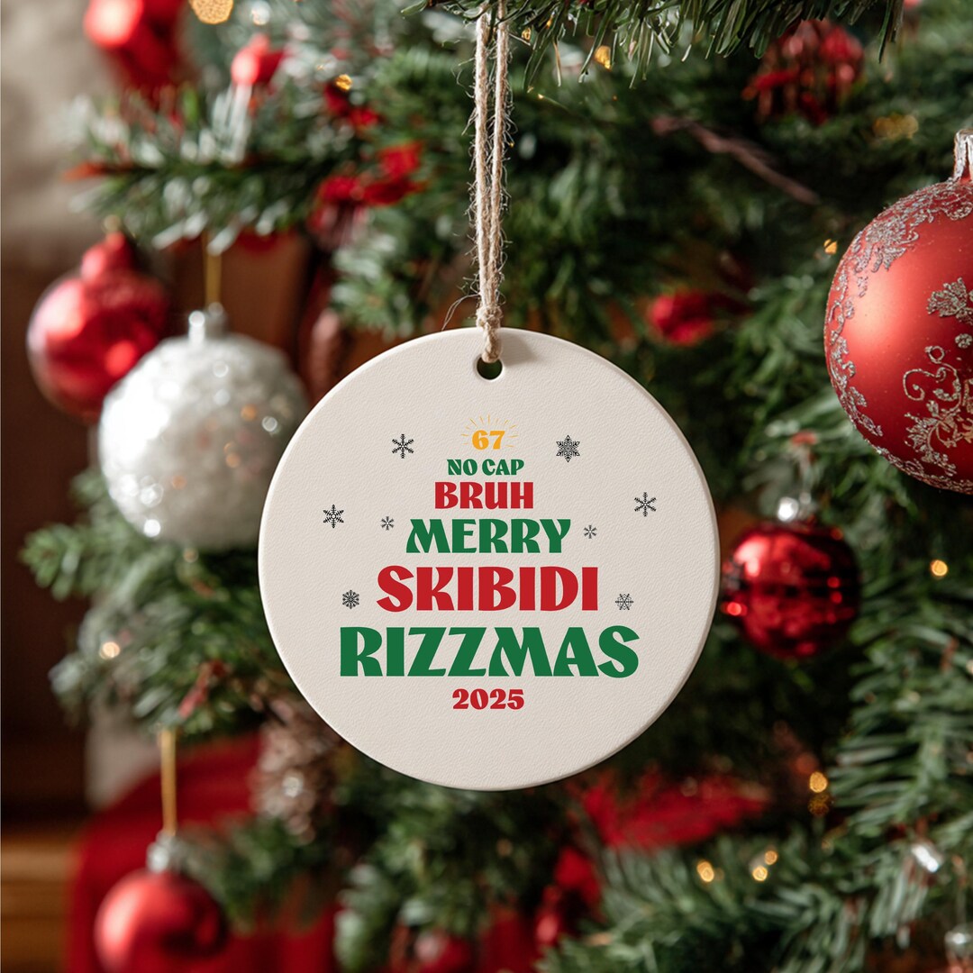 Ornament Rizz Gen Z Teen Slang Christmas Ornament Skibidi Ohio Rizz Sigma Toilet ...