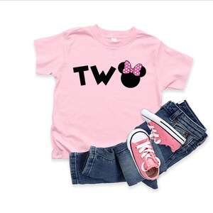 Minnie Mouse 2nd Birthday Shirt: Two Birthday Girl Tee image 4