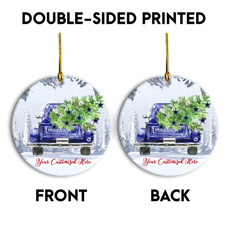 2022 Christmas Football Cowboy 2022 Football Squad Christmas Dallas Truck Round Etsy UK