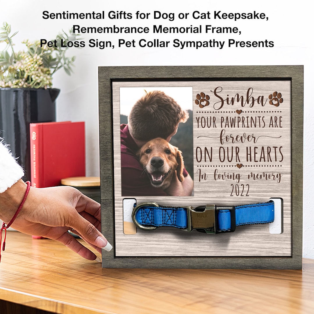 Dog Collar Memorial Memorial Pet Collar Sign Dog Loss Gift Etsy
