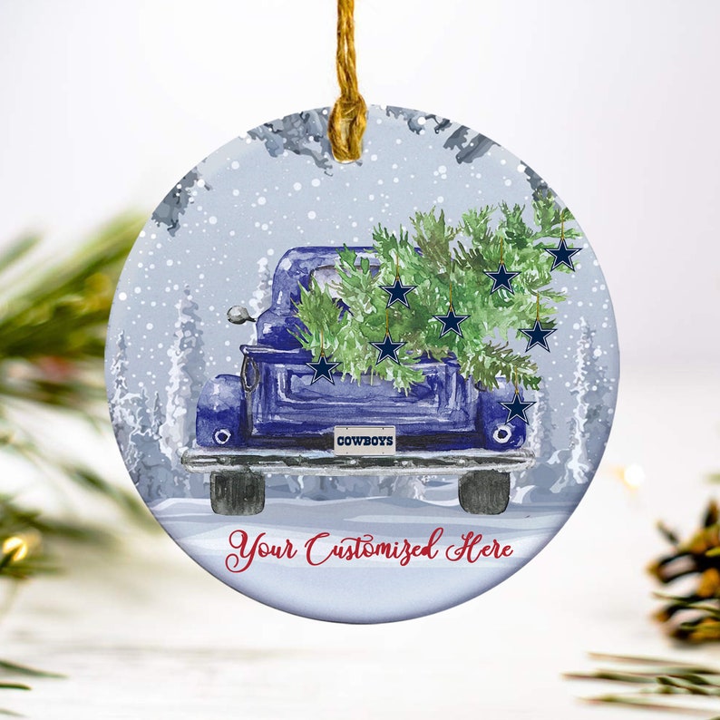 2022 Cowboy Christmas Cowboy 2022 Football Squad Christmas Dallas Truck Round Etsy UK