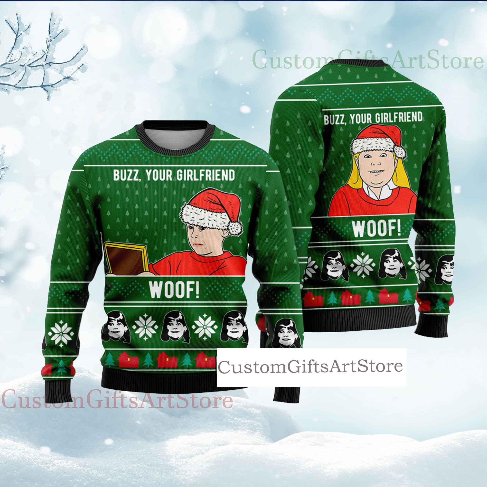 Discover Buzz Your Girlfriend Ugly Sweater 3D, Funny home Kevin Parody xmas movies party gift