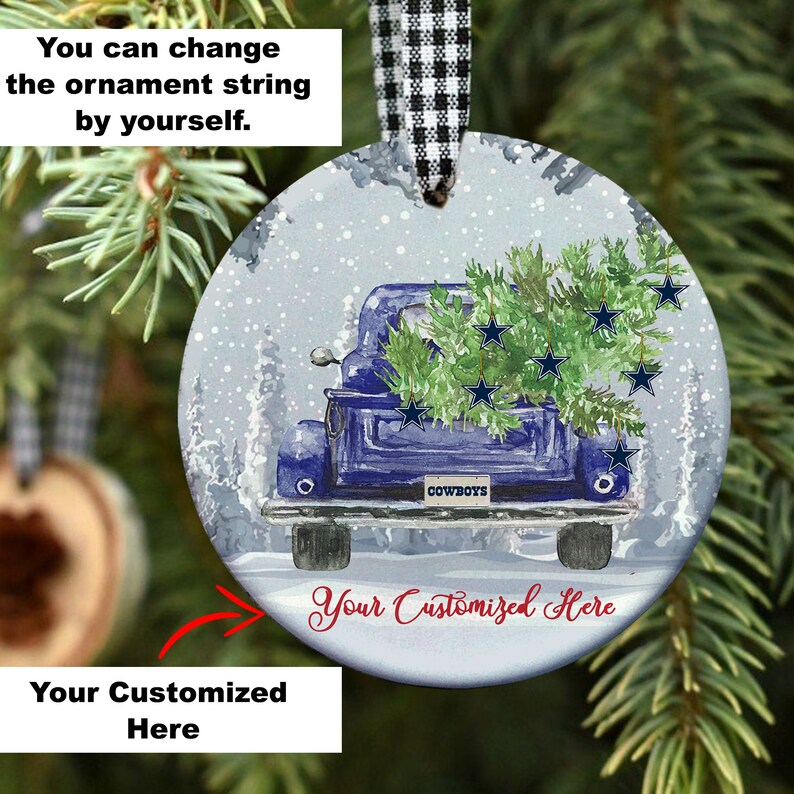 2022 Christmas Football Cowboy 2022 Football Squad Christmas Dallas Truck Round Etsy UK