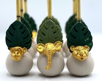 Safari Theme Cake Pops, Party Favors, Wild One Party Treats, First Birthday, Baby Shower Favors, Sweets Table, Safari Favors