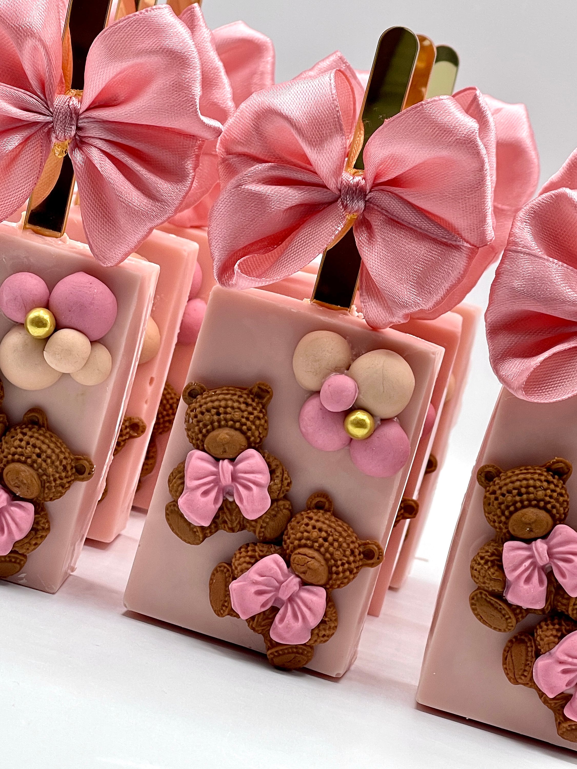 Teddy Bear Theme Rice Krispy Treats, Baby Shower Favors, Gender Reveal ...