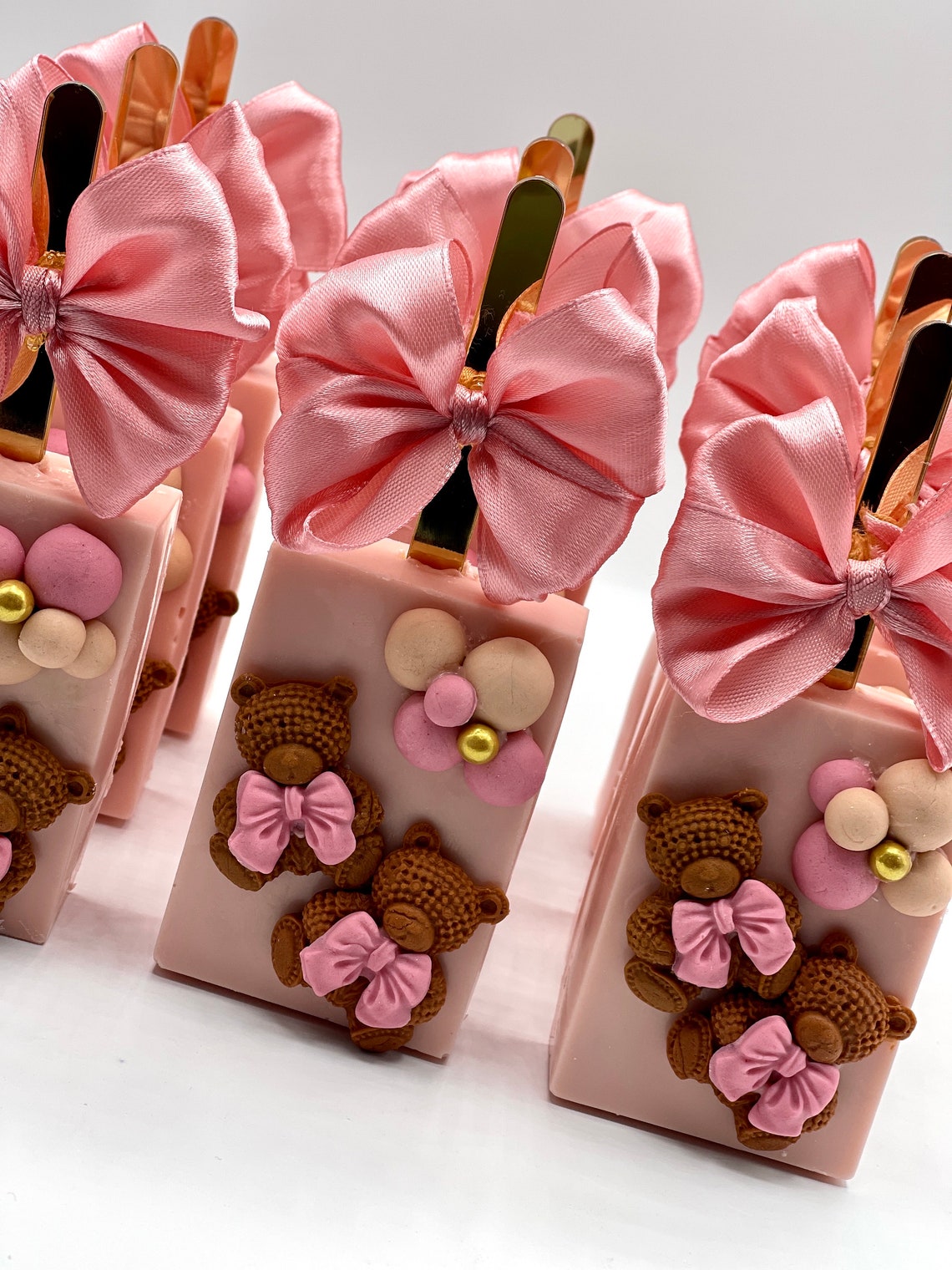 Teddy Bear Theme Rice Krispy Treats, Baby Shower Favors, Gender Reveal ...