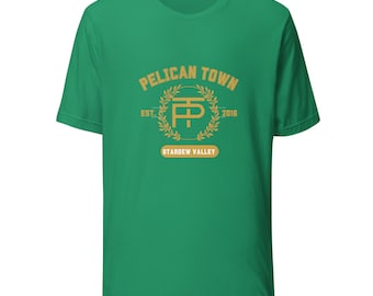 Stardew Valley Pelican Town Unisex T- Shirt, Stardew Valley Gift, Stardew Valley Game, Stardew Valley T-Shirt, Gamer Unisex t-shirt