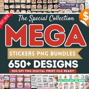 Visety Special Mega Stickers PNG Bundle-printable stickers png, inspirational sticker png, print and cut sticker, cricut stickers