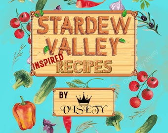 Stardew Valley Inspired Hardcover Cookbook, Stardew Valley Gift, Valley Cookbook, Stardew Valley Game Cookbook, Stardew Valley Food Recipes
