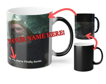 Customized Color Changing  Skyrim Hey You're Finally Awake Mug, Skyrim Coffee Mug, Skyrim Mug, Skyrim Magic Mug 11oz