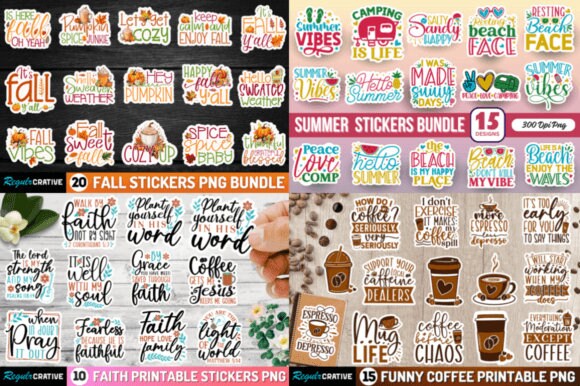 Visety Special Mega Stickers PNG Bundle-printable Stickers Png ...