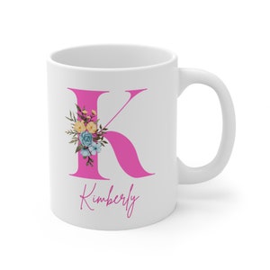Personalized Coffee Mug, Personalized Name Coffee Cup, Initial Mug, Personalized Gift, Monogram Mug, Personalized Mug for Women, Mug for Mom