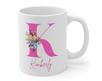 Personalized Coffee Mug, Personalized Name Coffee Cup, Initial Mug, Personalized Gift, Monogram Mug, Personalized Mug for Women, Mug for Mom