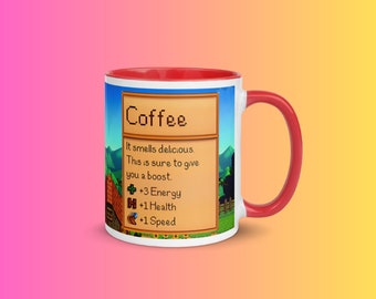 Stardew Valley Original Stats Coffee Mug, Stardew Valley Gift, Valley Coffee Mug, Stardew Valley Game, Video Game Mug, Gamer Mug