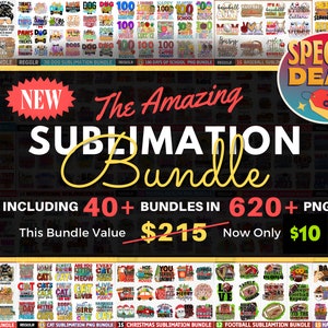 620+ Mega Sublimations PNG Bündel | PNG | 40+verschiedene Bündel | Print on Demand | Digitale Lieferung