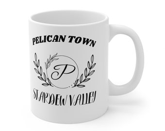 Pelican Town Stardew Valley Mug, Stardew Valley Gift, Stardew Valley Game, Stardew Valley Cup, Stardew Mug, Video Game Mug, Gamer Mug