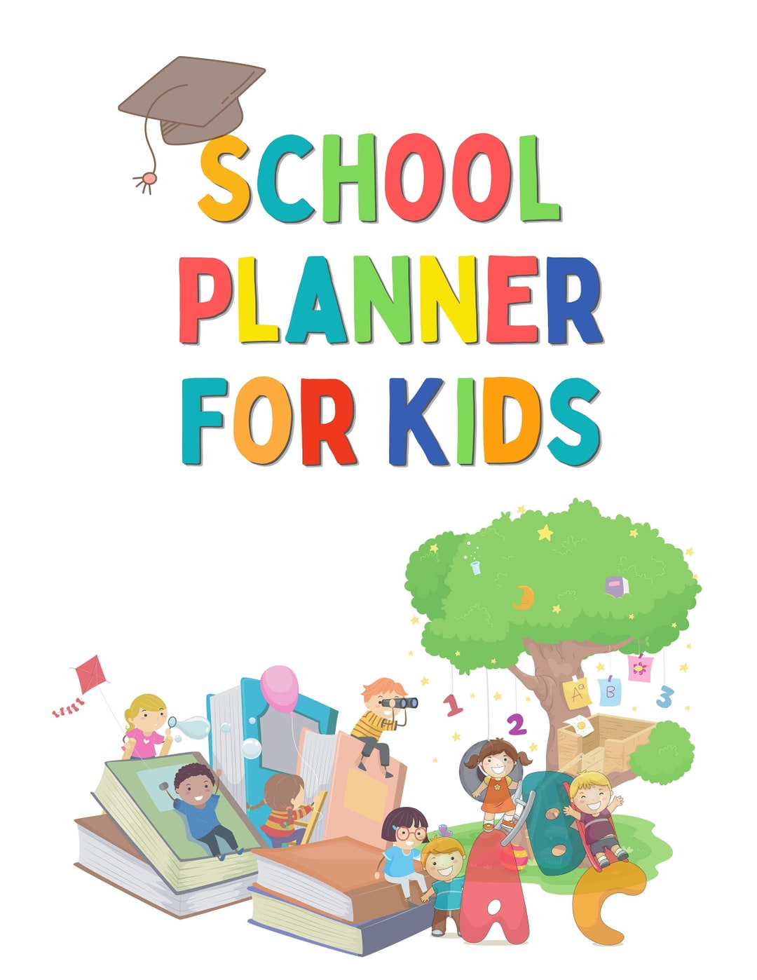 Printable School Planner for Kids - High-quality Print Ready 8.5×11 ...