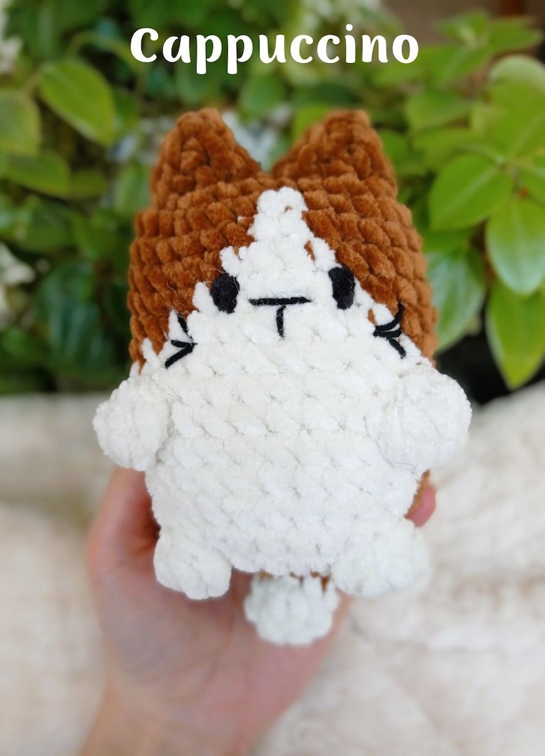 Peluche chat au crochet Crochet peluche Peluche chat Peluche amigurumi chat Peluche au crochet Amigurumi chat Cappuccino