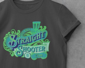 Disc Golf Tshirt, Straight Shooter Club Disc Golf Shirt, Vintage Disc Golf Shirt, Gift for Disc Golfer, Disc Golf Shirt, Disc Golf Dad