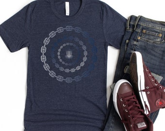 Disc Golf Dash Tee, Circle Of Chains, Prezenty dla taty, Prezenty do Disc Golfa, Frisbee Golf, Disk Golf, Kosz do Disc Golfa, Dekoracje do Disc Golfa, Bangin Chains