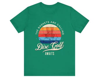 Retro Disc Golf Tshirt, Disc Golf Shirt, Sunset Disc Golf Shirt, Gift for Disc Golfer, Disc Golf Shirt