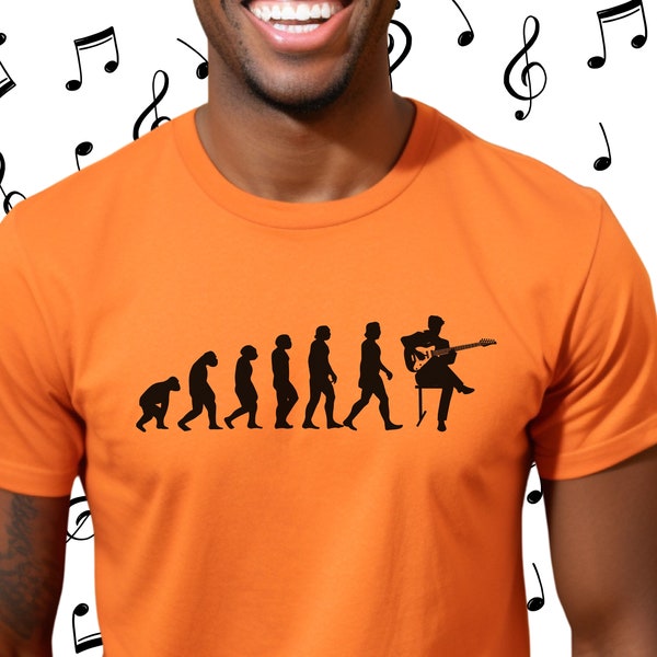 Guitar Player Shirt, Evolution of a Guitar Player, Funny guitar tee, gift for guitarist, Guitar musician, Guitar gift for him, Guitarist T