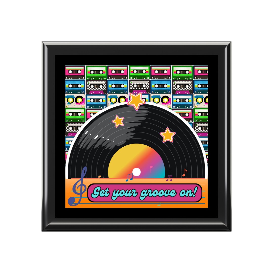 Groovy Retro Music Themed Jewelry Box Etsy