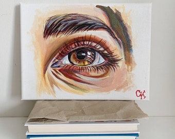 Eye Painting, Acrylic, Eye, Original Acrylic Painting on Canvas, Art Decor, Home Decor