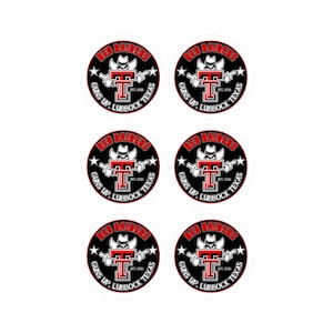 Texas Tech Kiss cut Decals, Red Raiders, Lubbock Texas, Texas Tech