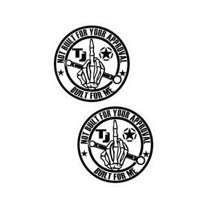TJ Wrangler Kiss-Cut Vinyl Decals, Wrangler, TJ