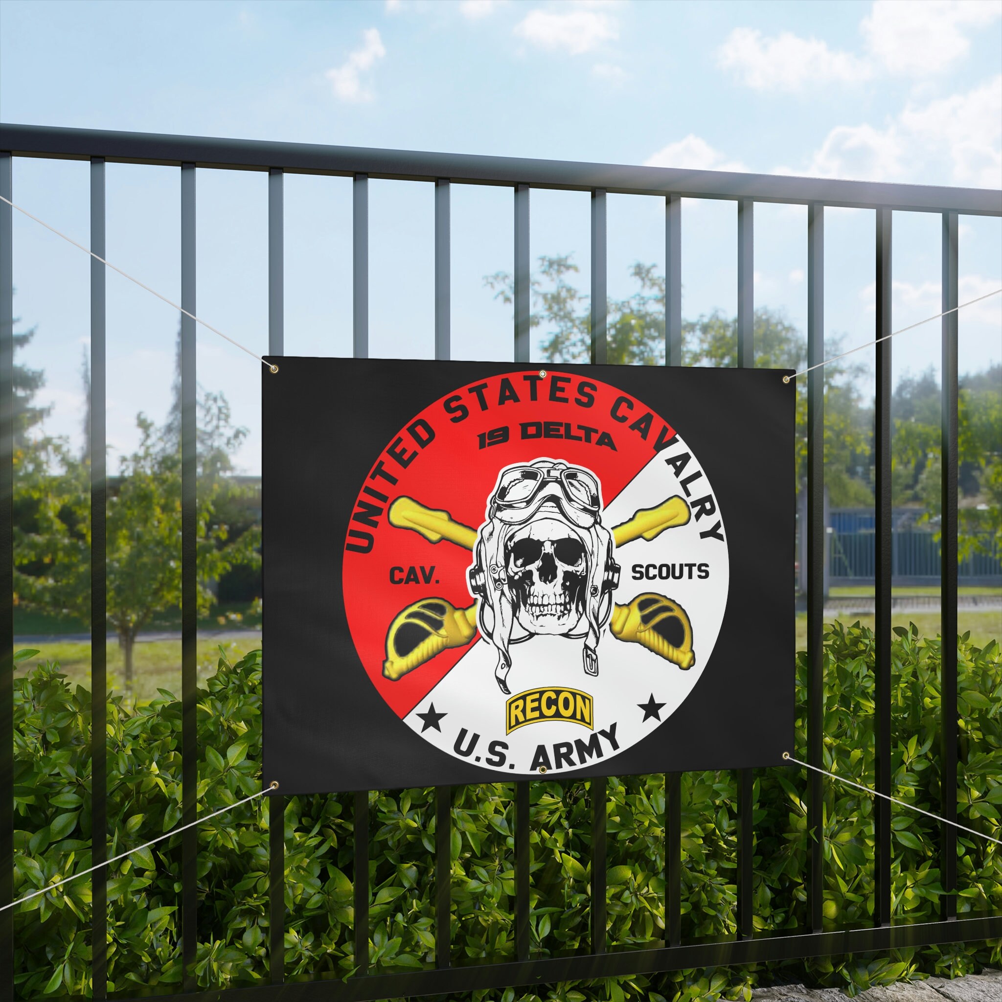 US Cavalry Matte Banner, Cav Scout, Recon, 19 Delta Etsy