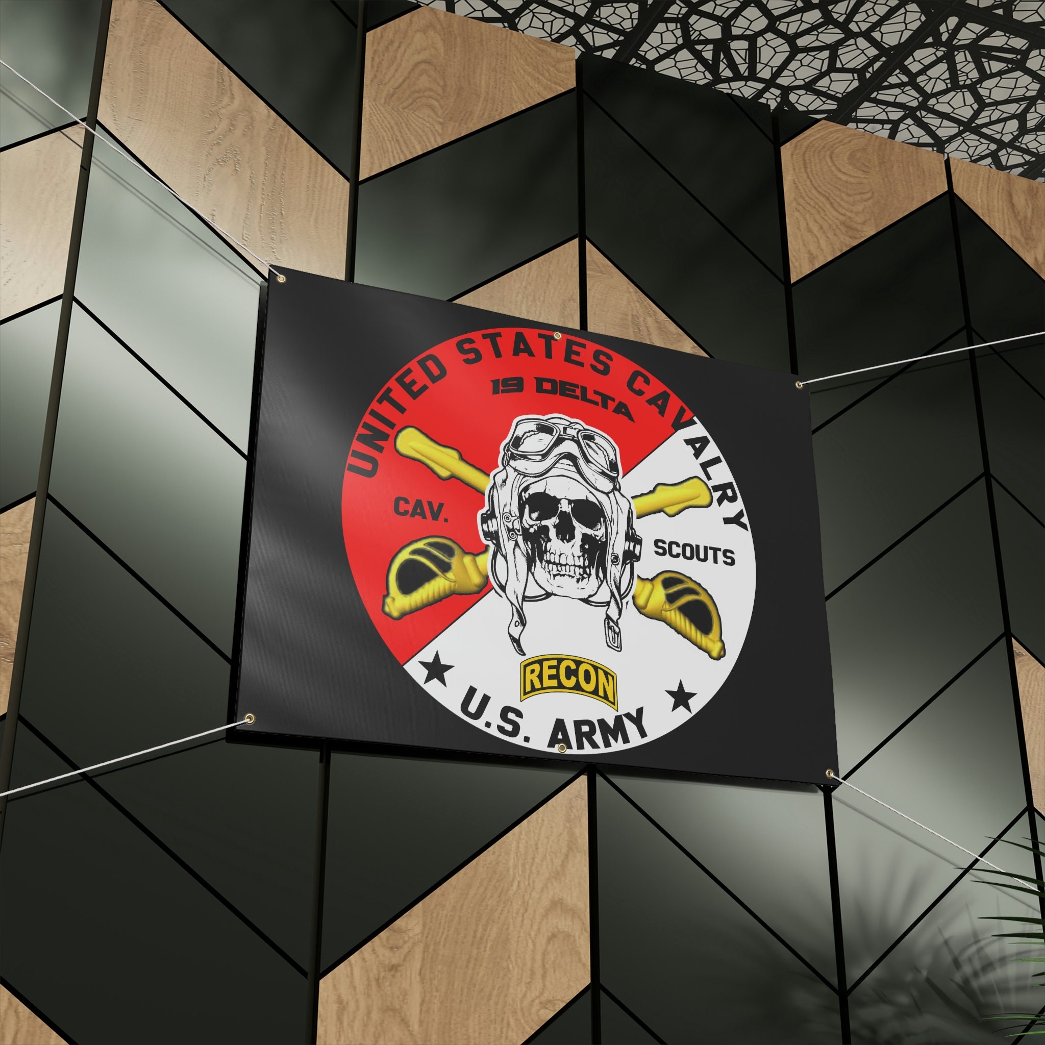 US Cavalry Matte Banner Cav Scout Recon 19 Delta Etsy