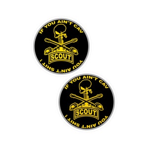 Cavalry Kiss-Cut Vinyl Decals, Cav Scout, Cavalry, Recon, 19Delta