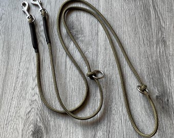 6mm Small Dog Multi Point Double Ended Rope Lead | Hands Free Police Style Training