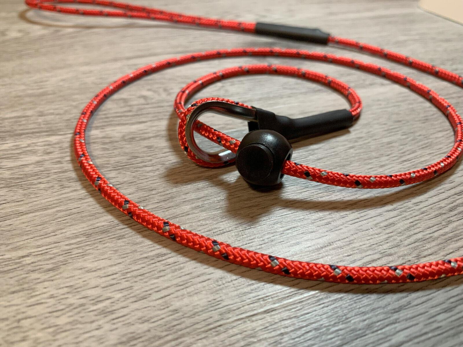 4mm Slip Lead with thimble Dog Gundog Field trial competition Training Puppy Working dogs Thin lightweight  short or long colours
