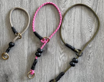 6mm Slip Collar | Dog Training | Adjustable Rope | Custom Length Colour & Hardware