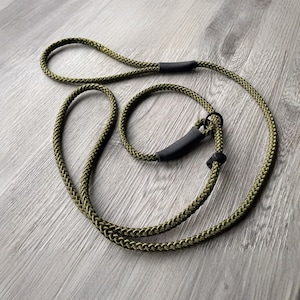 8mm Slip Lead for Dog Training Walking Puppy Recall Long Line | Olive Green Khaki 1 metre to 10 metres