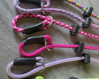 Slip lead dog 8mm rope strong  adjustable walking training Reflective Camouflage