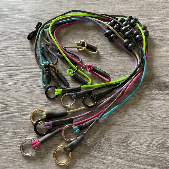 Training Slip Collar Grot Gundog Dominant Dog Slip Lead Puppy 550 Paracord 4mm Thin Very Strong 2 Adjustable Stoppers