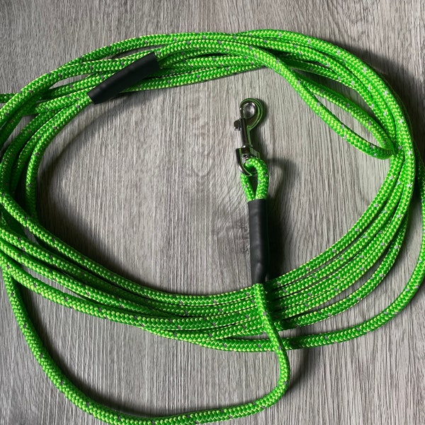 Small dog puppy long lead for dog training lightweight reflective 4 Lengths | Choice of colours