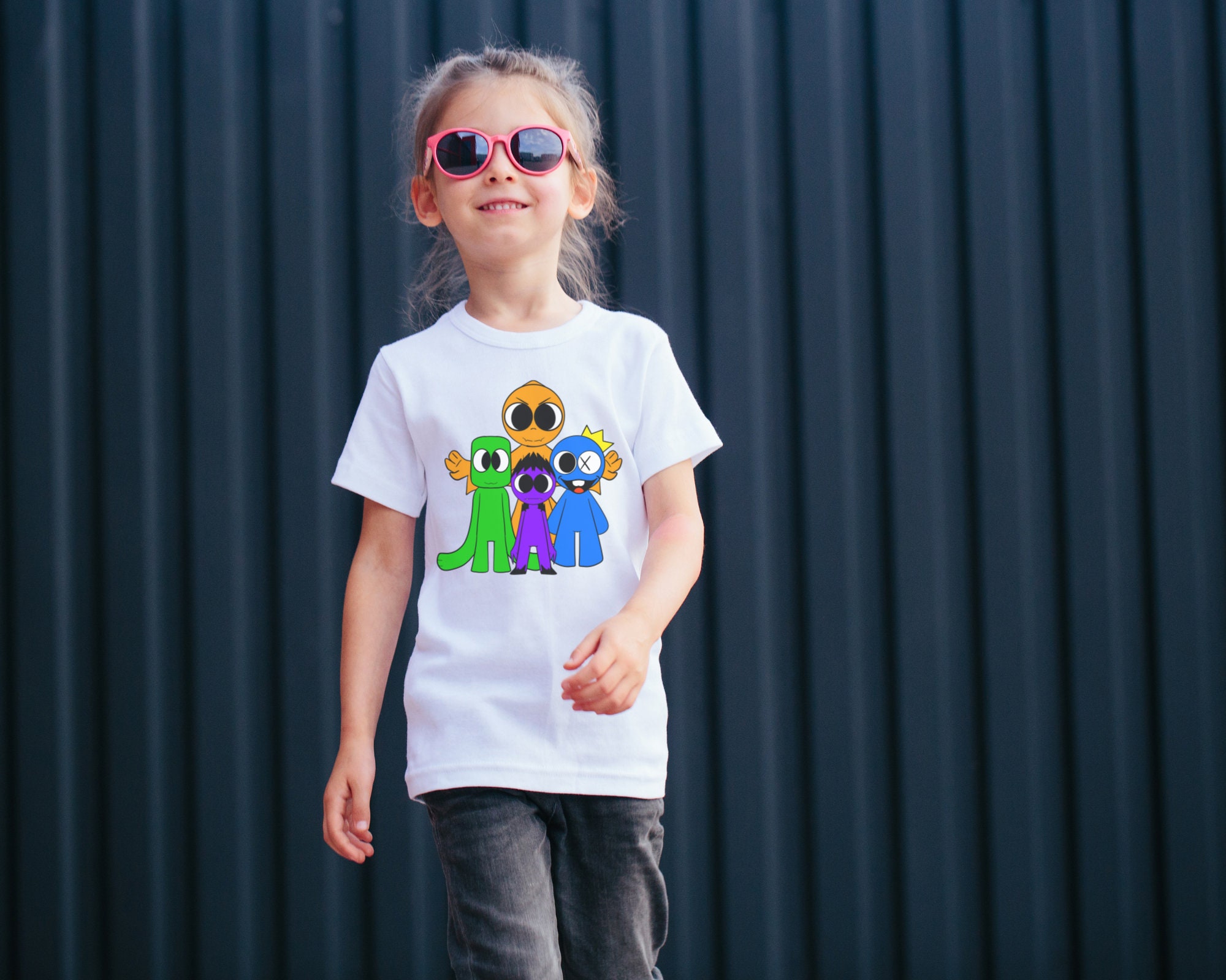 Youth Rainbow Friends T Shirt Roblox Boys Girl Road Blocks Etsy Singapore Il 87ga 