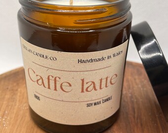 Caffe latte soy wax candle