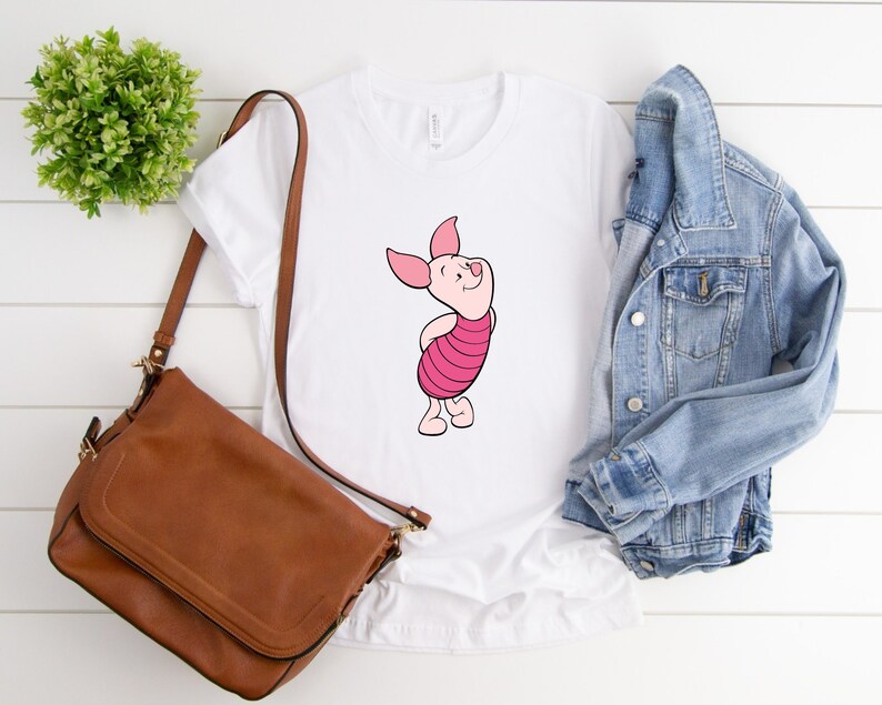 Winnie the Pooh Characters Piglet Tshirt Kids Cartoon Shirts Etsy