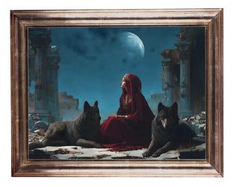 Imperial Hecate Art Print, Witch Core Wall Decor, Dark Goddess Portrait