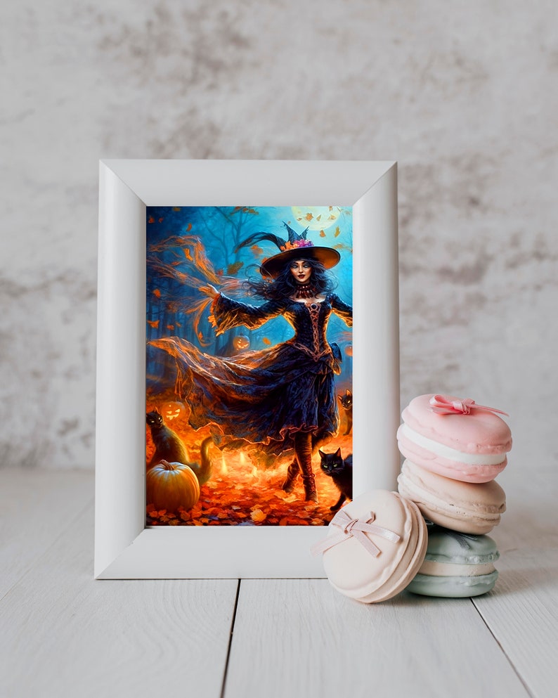 Halloween Witch Printable. Rustic Halloween Decor, Folklore Wall ...