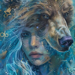 &quot;Spirit Guide Portrait, &quot;&quot;Spirit of the Bear&quot;&quot; Kunstdruck&quot;