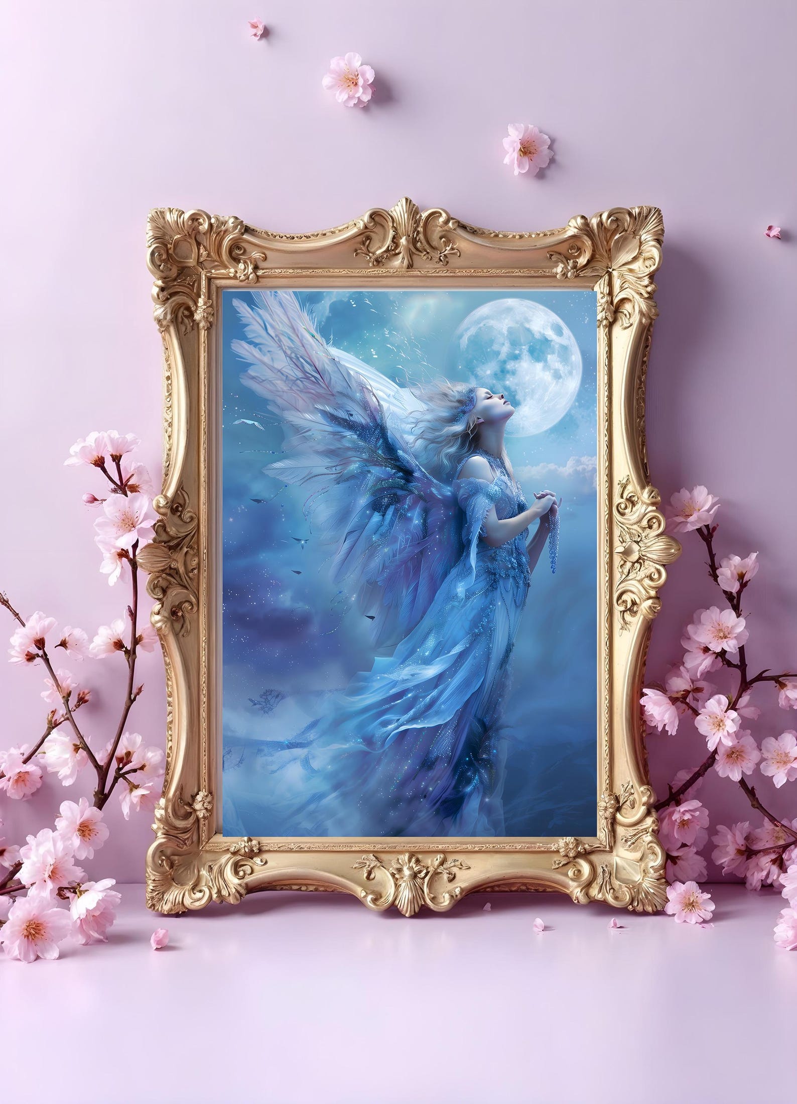 Blue Angel Note Cards, Celestial Art, Angel of Light Note Card Set ...