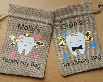 Tooth Fairy Bag / Tooth Fairy Pouch /Personalised Tooth Fairy Gift /Tooth Keepsake /Boy Tooth Fairy Bag /Girl Tooth Fairy Bag /Bag for Teeth